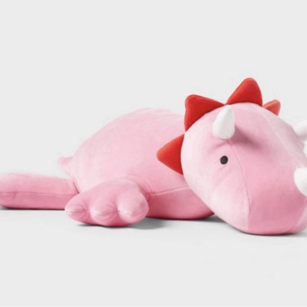 Pillowfort weighted pink dinosaur plush sensory NWT